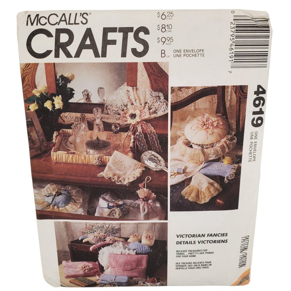 McCALLS Crafts Victorian Vintage Sewing Pattern UNCUT 80s 90s 4619
